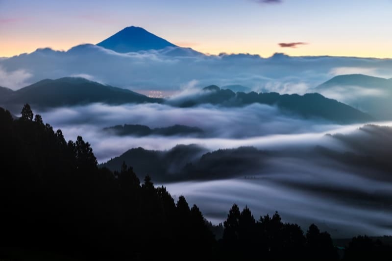 Sea of clouds and Mt. Fuji