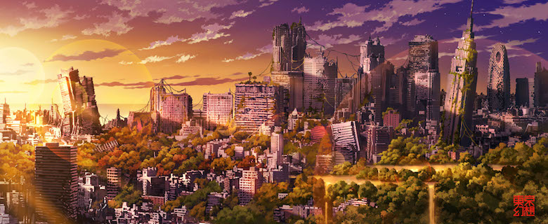 荒廃した東京の街のイラストが美しすぎる｜ZEKKEI Japan