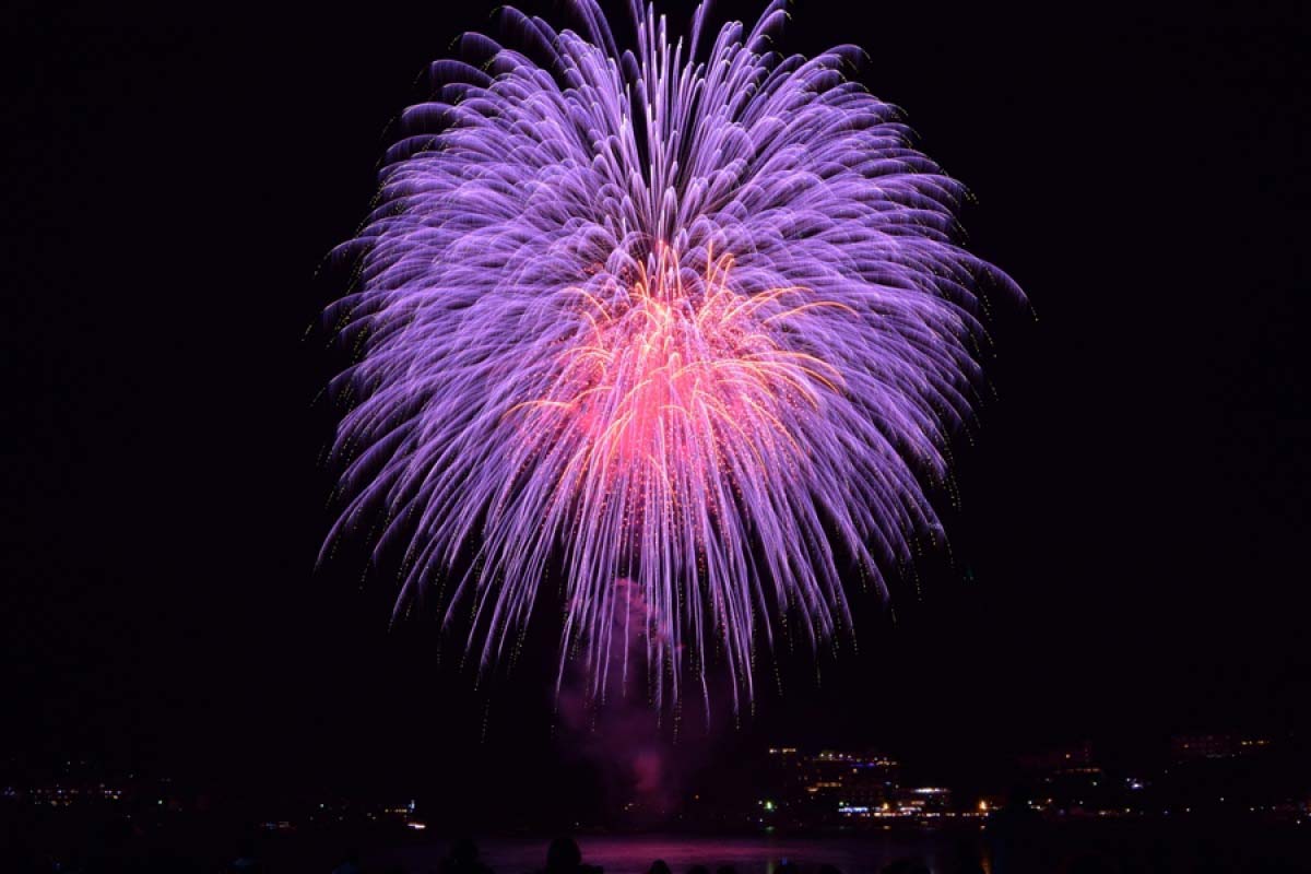 河口湖烟火大会的景点 绝景日本