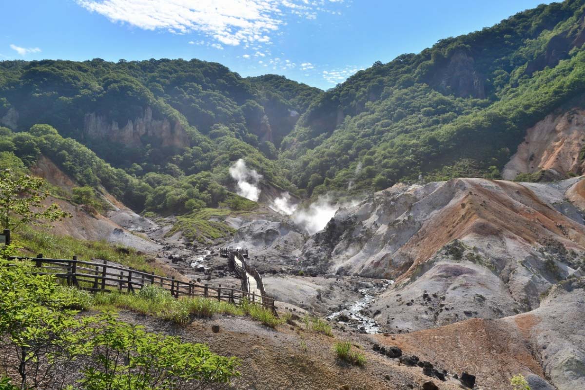 登别地狱谷的景点绝景日本
