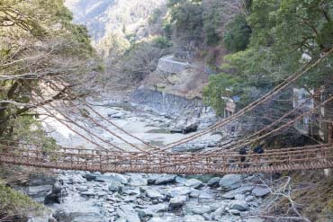 中野治郎 [祖谷 かずら橋]油彩画 徳島県三好町 自然風景 吊り橋 祖谷の