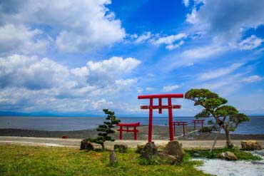 海と鳥居 海と鳥居と鳥 | GANREF